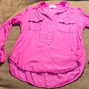 Cloth & Stone Bubblegum Pink Blouse